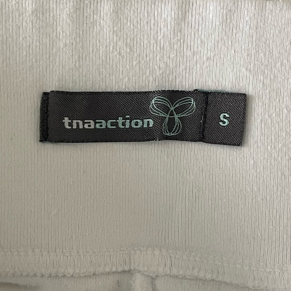 TNA Aritzia Cozy Fleece Perfect Banded Sweatpant White Terrycloth Vintage 2010 S - Picture 7 of 9